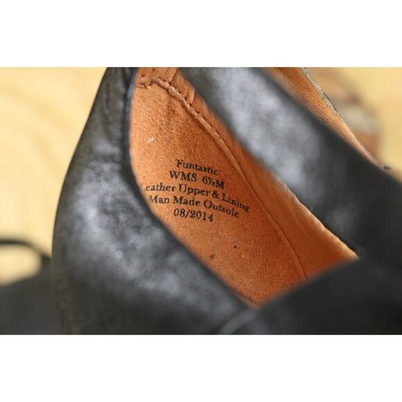 New Gentle Souls Womens Sandals 6.5M Black Leather Funtastic Wedge Kenneth Cole - Picture 7 of 8